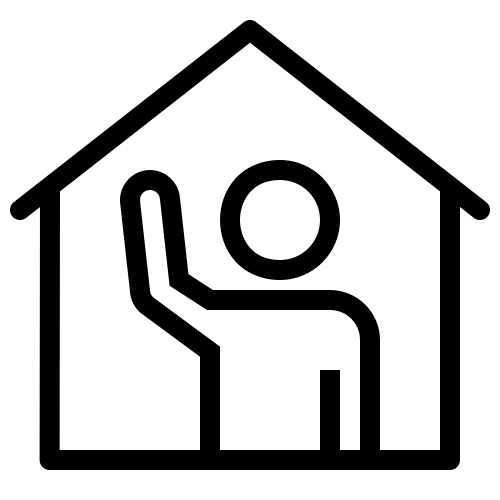 Home and person icon